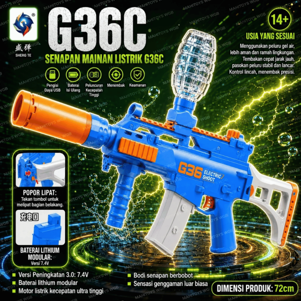 MahiToys WGB G36C Mainan Anak Electric Water Gel 38150
