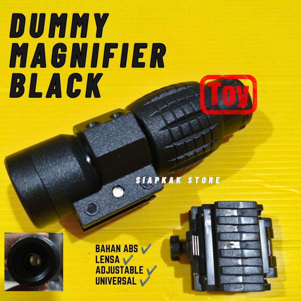 Magnifier Black Dummy Scope Asesoris Cosplay