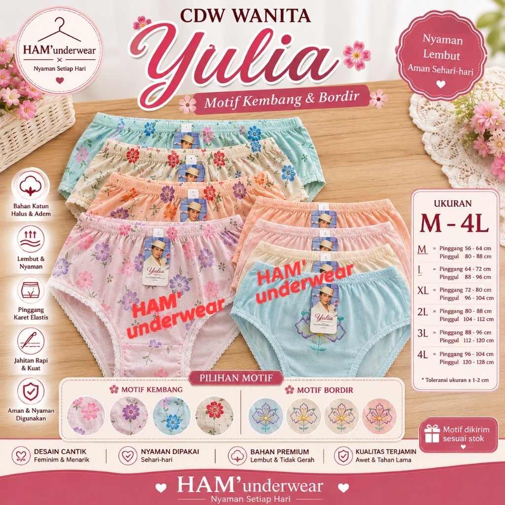 CD WANITA MURAH YULIA CELANA DALAM WANITA MAXY CLASSIC TIDAK PANAS