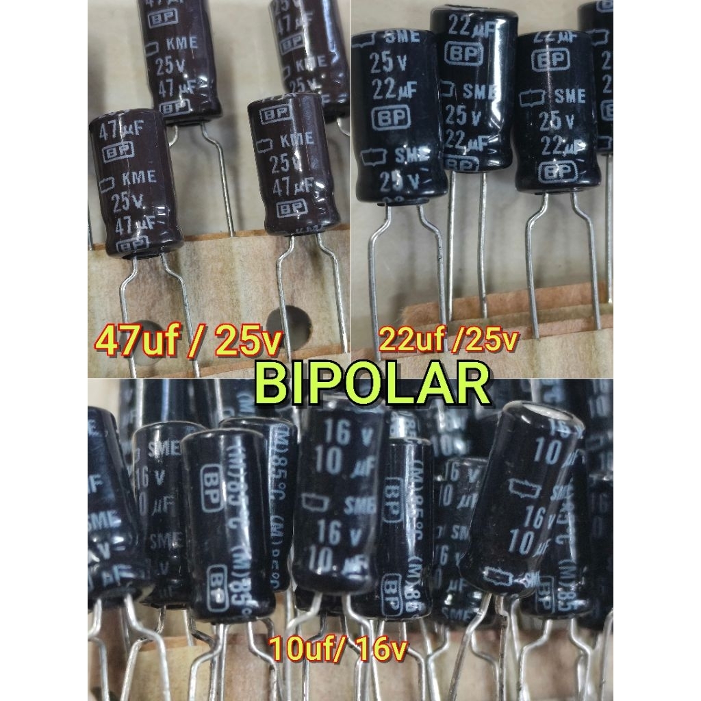 ELCO BIPOLAR 10UF 22UF 47UF 16V 25V NIPPON CHEMICON RENTENG