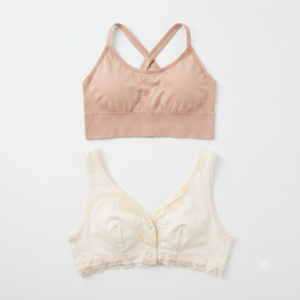 (Take All)  Bra BH Wanita Tanpa Kawat & Busa Bahan Nyaman dan Elastis Size 34/75B