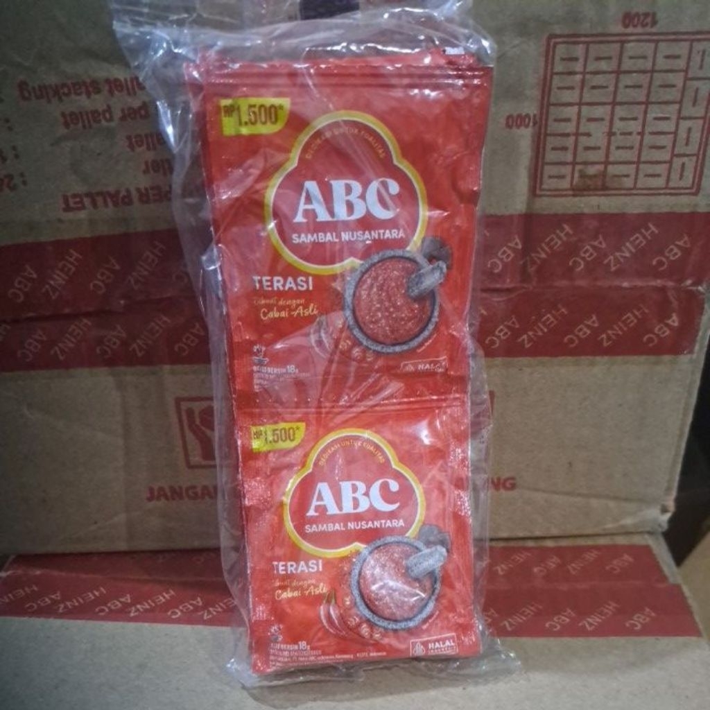 sambal terasi abc sambel nusantara 1pack isi 10sachet