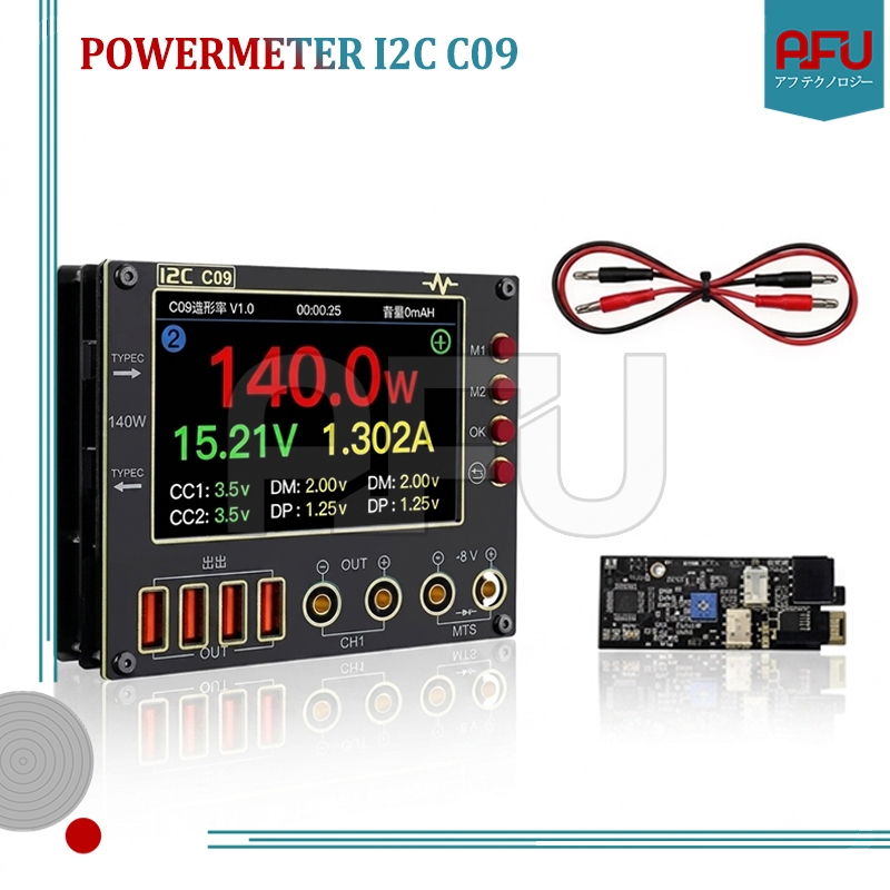 Powermeter I2C C09 / I2C C09 Mini Powermeter / Alat Ukur Daya I2C C09 Digital Waveform Ammeter with 