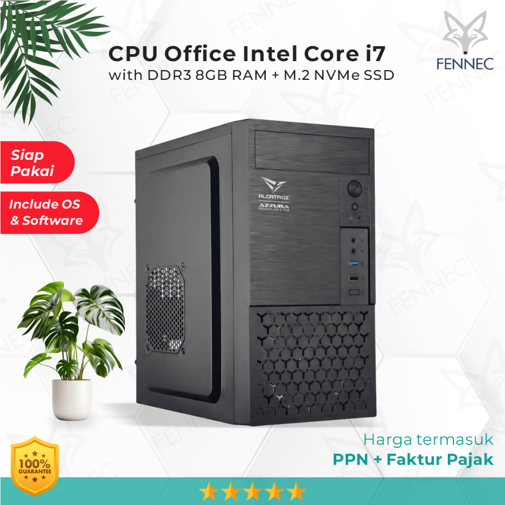 CPU PC Komputer Intel Core i7-2600 RAM 8GB SSD Rakitan Office