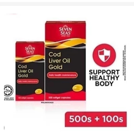 Seven Seas Cod Liver Oil Gold 500+100 kapsul