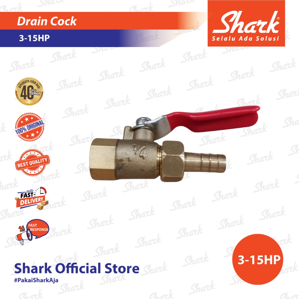 Drain Cock Kompresor Shark 3 - 15HP