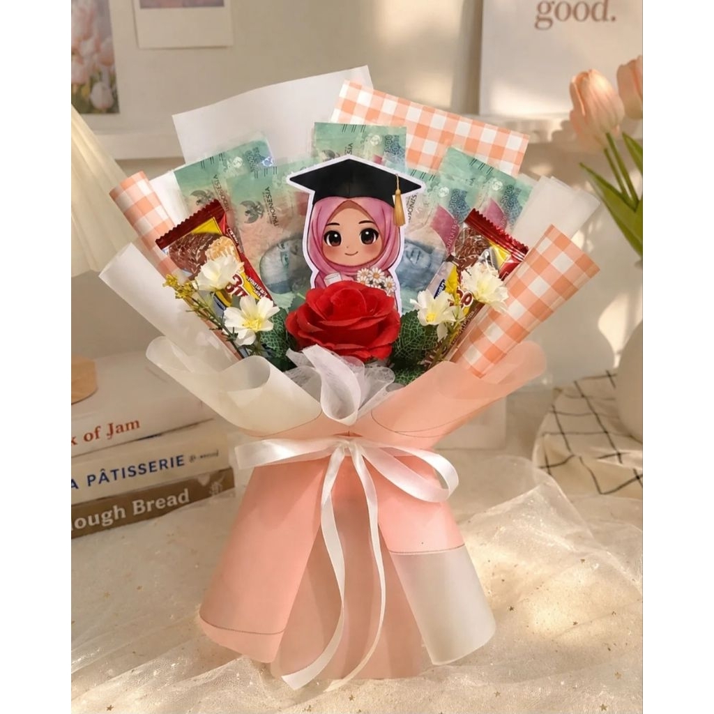 Buket Bunga Flanel | Kado Unik | Hadiah Wisuda | Kado Ulang Tahun | Buket Boneka | Buket Uang | Buke