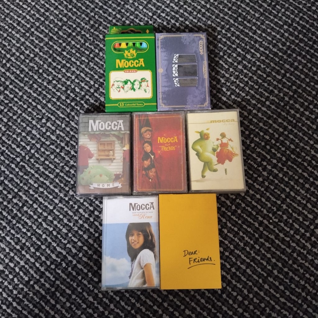 Kaset Pita Mocca Album home, friends, untuk rena, sepaket 7 album