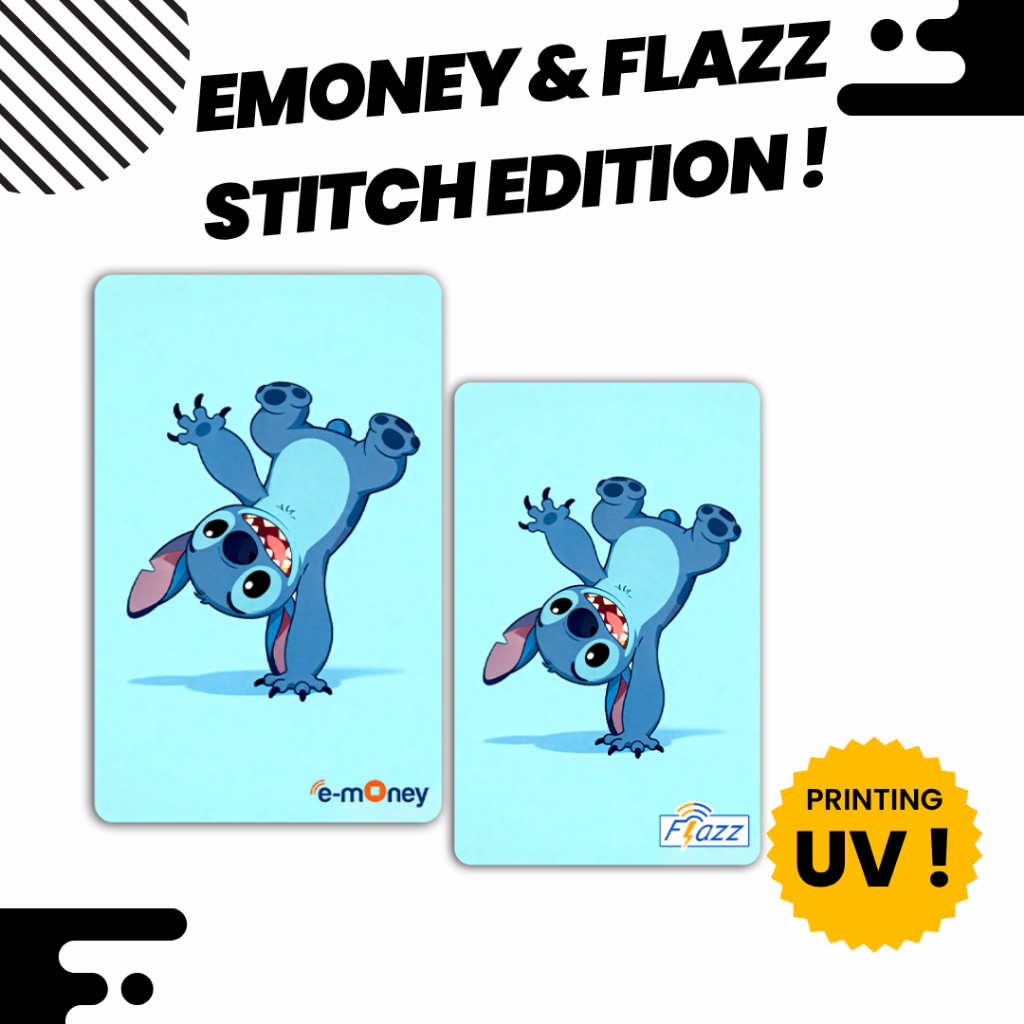 Custom Kartu Stitch - Support NFC - Kartu Emoney Flazz Gen 2 Support NFC
