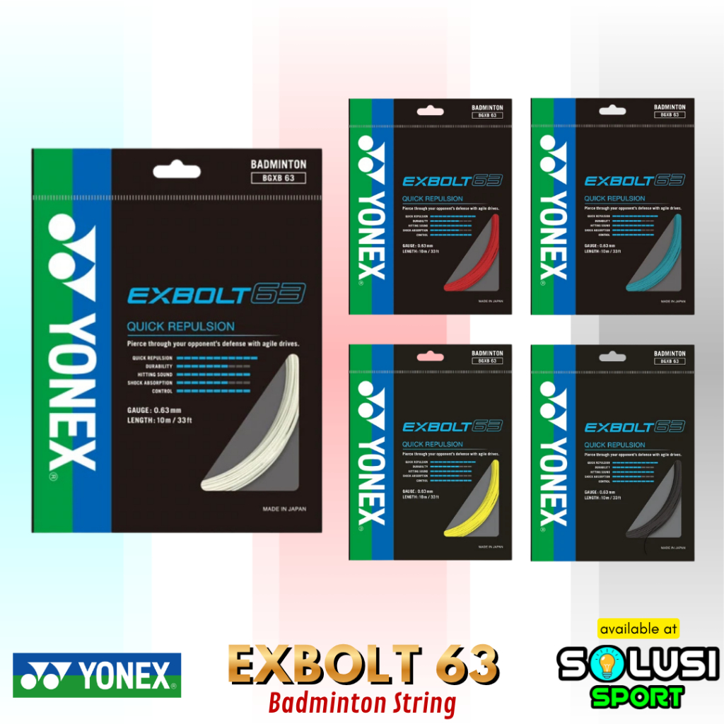 YONEX EXBOLT 63 SP Senar Bulutangkis Badminton String Exbolt63 Original
