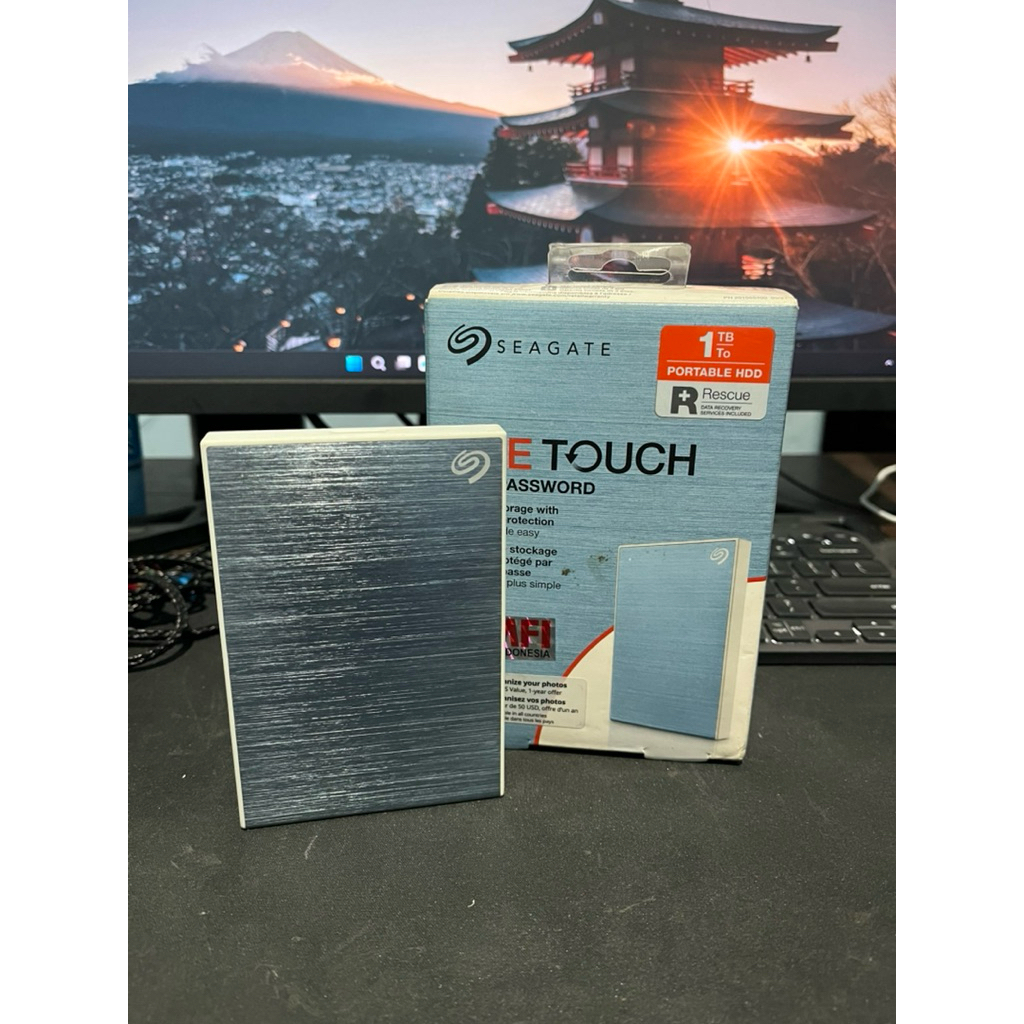 Seagate One Touch with Password 1TB Harddisk External / Hardisk Eksternal - Bekas Normal Fullset Sen