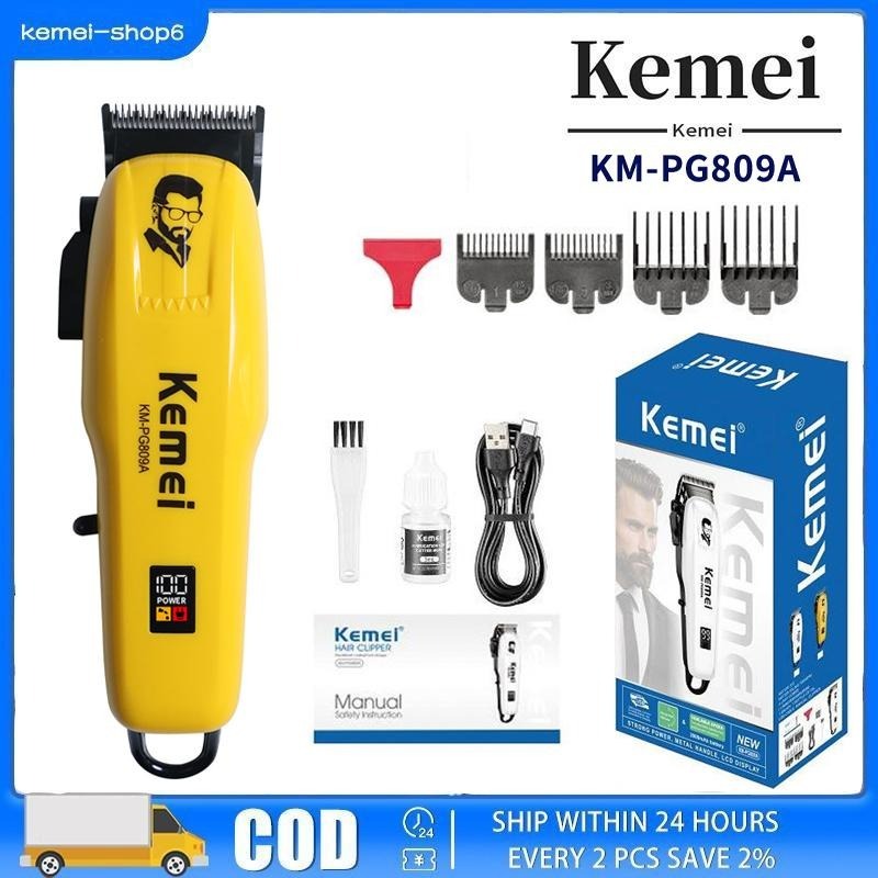 COD Kemei PG-809A Alat Cukur Rambut Mesin Original Alat Cukur Rambut Kumis Jenggot  Hair Clipper Ele