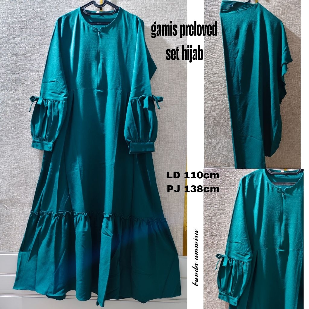 gamis preloved set hijab