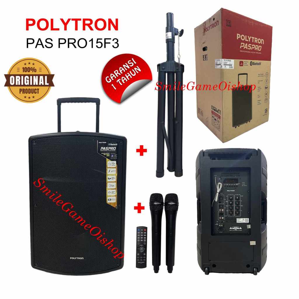 Speaker Polytron PASPRO15F3 Original Speaker Portable Wireless Charging