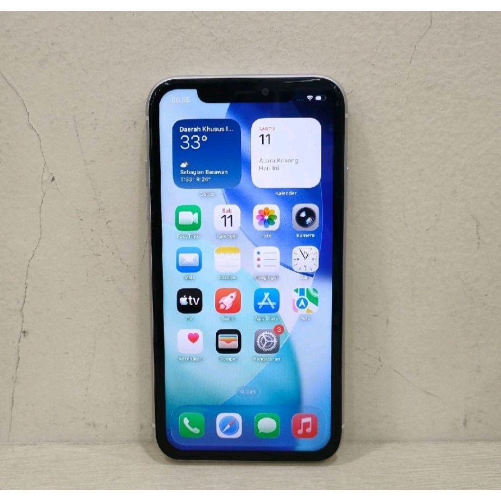 (N72K-439) IPHONE 11 RAM 128GB (INTER) LL/A, BATANGAN NO CHARGER