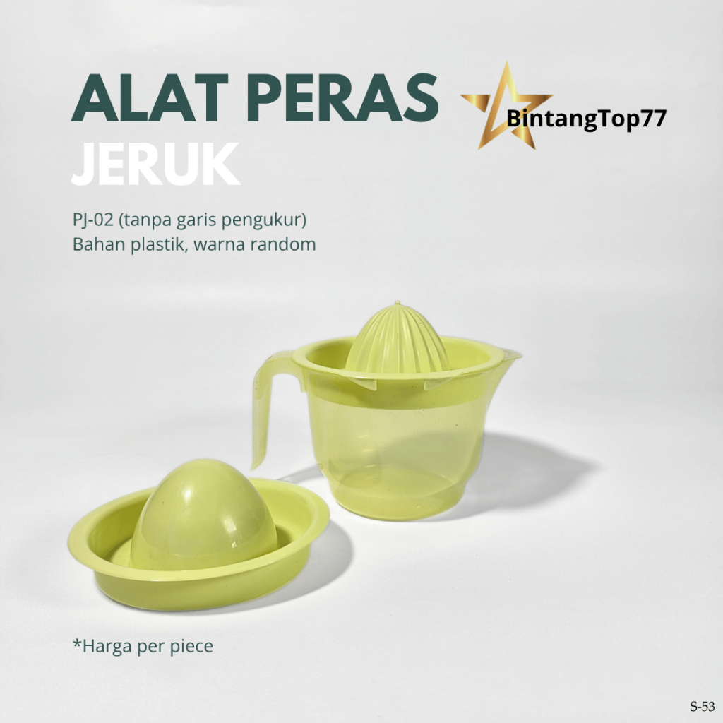 Alat Peras Jeruk Lemon Dengan Wadah Plastik 02 Yoyo / Manual Squeezer / Perasan Es Jeruk Lemon Manua
