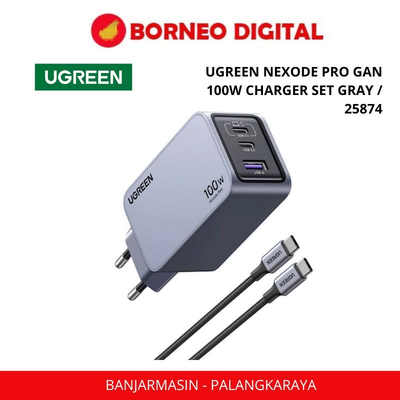 UGREEN NEXODE PRO GAN 100W CHARGER SET GRAY / 25874
