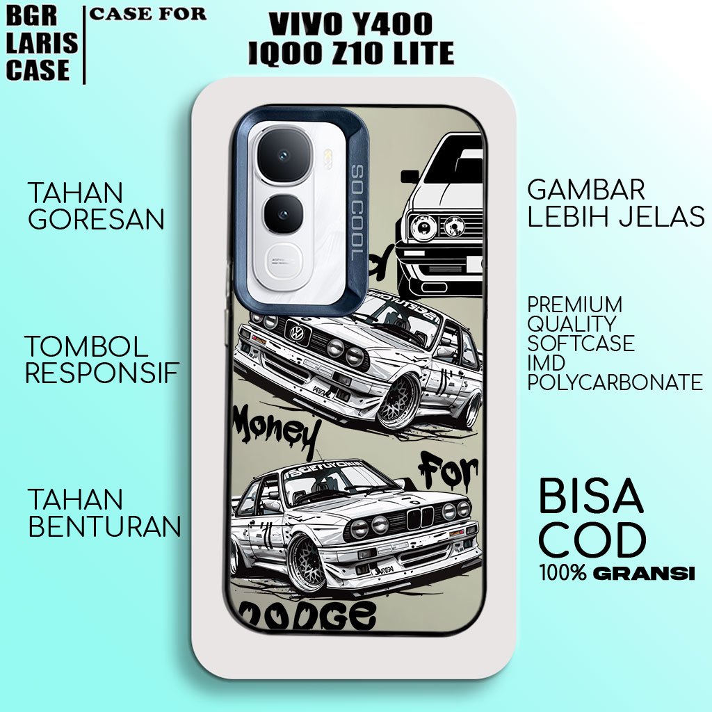 CASE IQOO Z10 LITE - VIVO Y400 - SO COOL HOLOGRAM PREMIUM - Motif BMW - Casing Softcase HYBRID IMD P