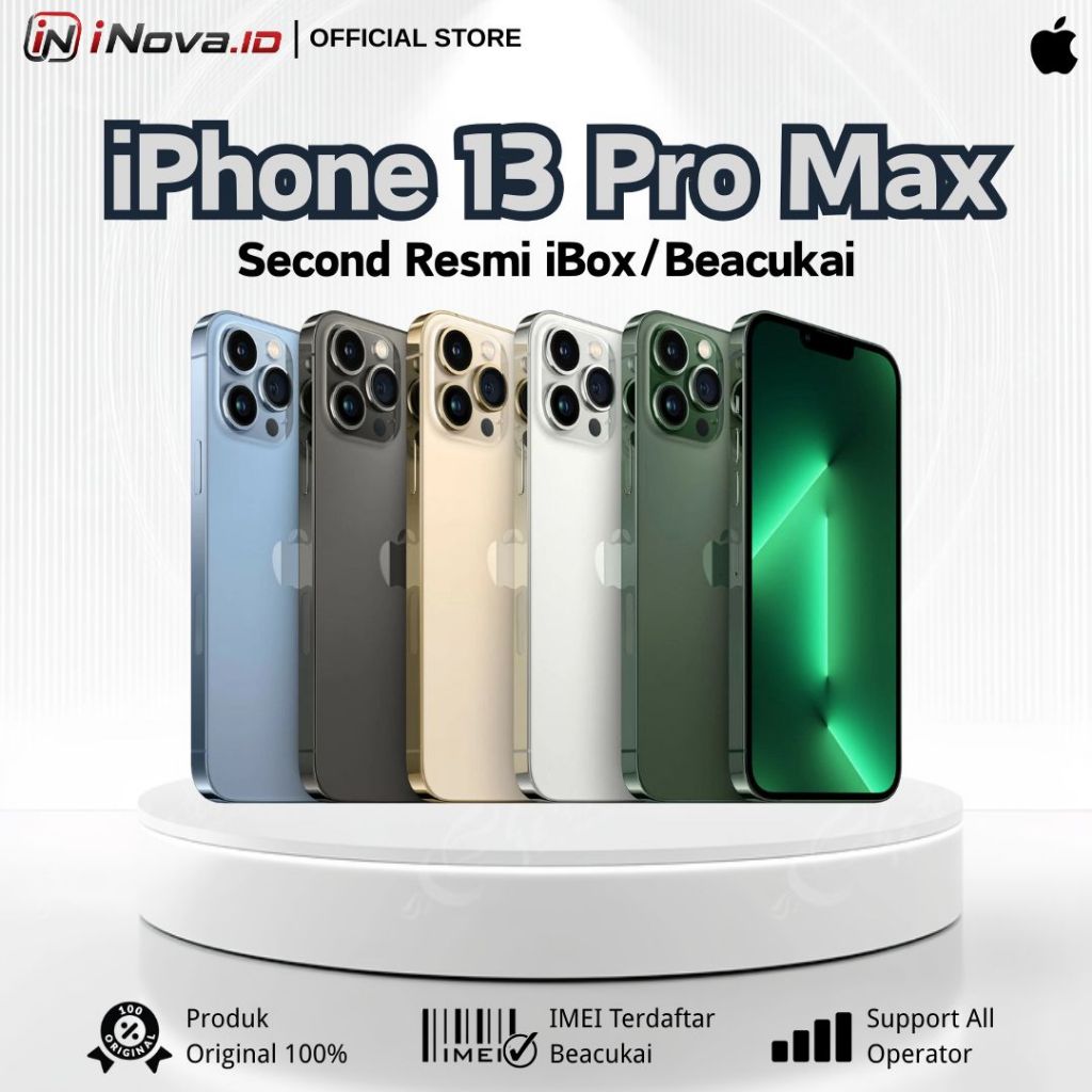 iPhone 13 Pro Max iBox Original 128GB 256GB Second Mulus Like New BH 100% IMEI Aman Permanen Garansi