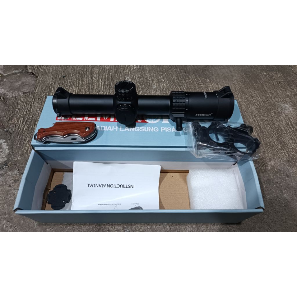 Teleskop buntung beeman 1-6 x 24 IR gress seperti baru