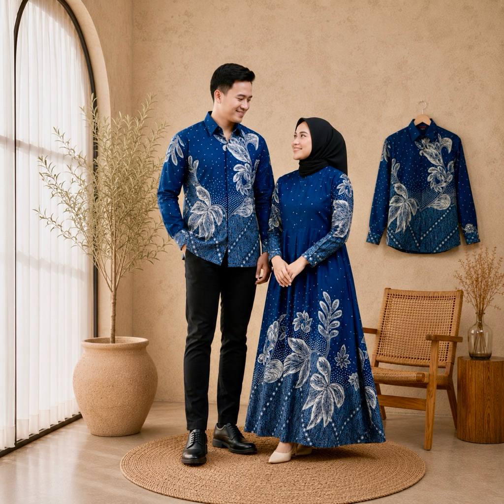 Seragam Batik Couple Keluarga - Sarimbit Batik Pasangan Terbaru - Outfit Kondangan Seragam Kantor