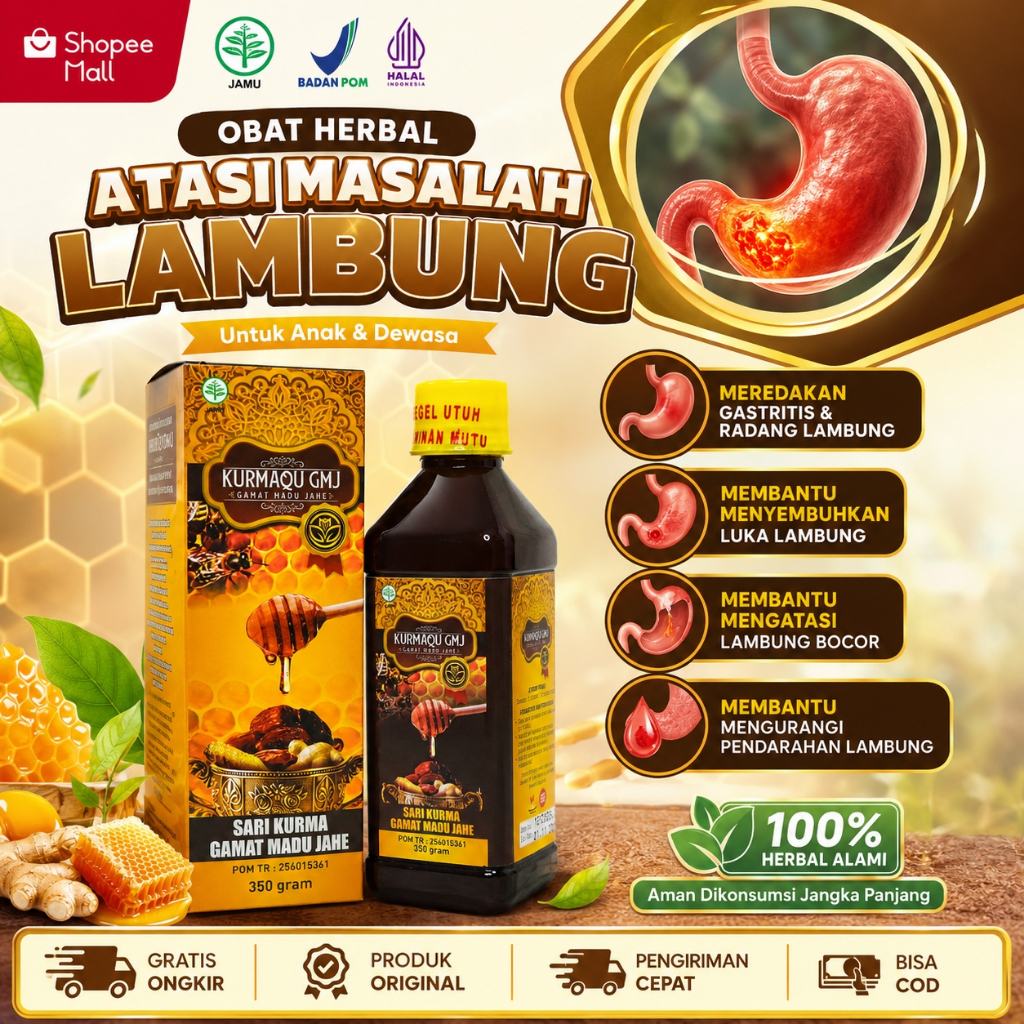 Obat Gastritis, Radang Lambung, Luka Lambung, Lambung Bocor, Pendarahan Lambung - Kurmaqu GMJ