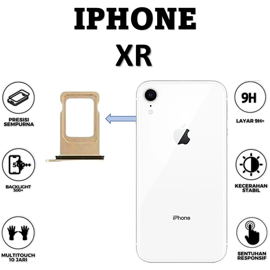 SIMTRAY / SIMLOCK / SIM HOLDER / SIM SLOT FOR XR (DUAL SIM) ORI 100%