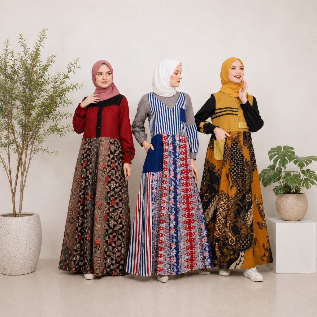 Simply Laisa Ori Setelan Dress Harian