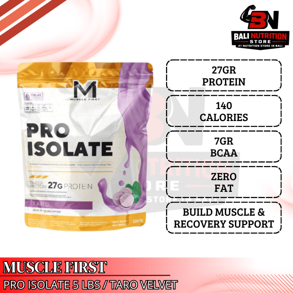 Muscle First PRO ISOLATE 5lb 5 Lbs 2.267gr Whey Protein Isolate WPI Susu Gym Diet Tinggi Protein