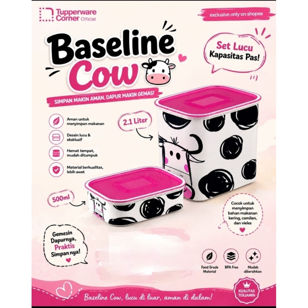 Moo Baseline Tupperware