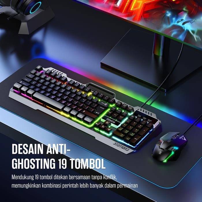 Gamen Gaming Keyboard Mouse Combo Station III
