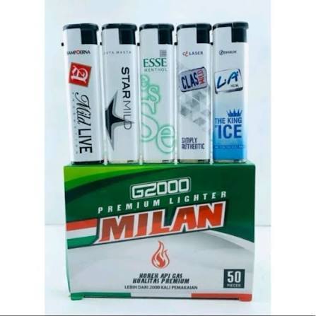 Korek Gas Api Bara Rokok G2000 Milan Munchen Eceran