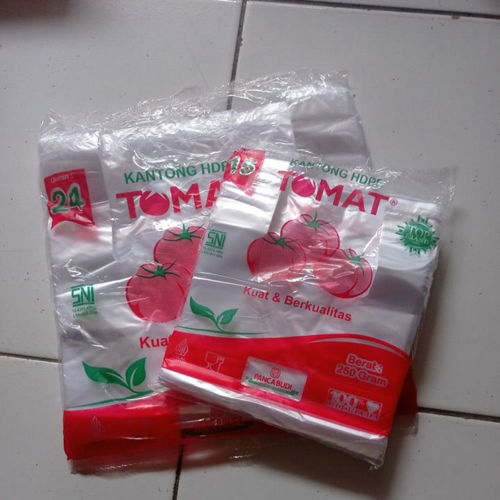 HD TOMAT UKURAN 15 dan UUKURAN 24 / kantong kresek Bening Tomat