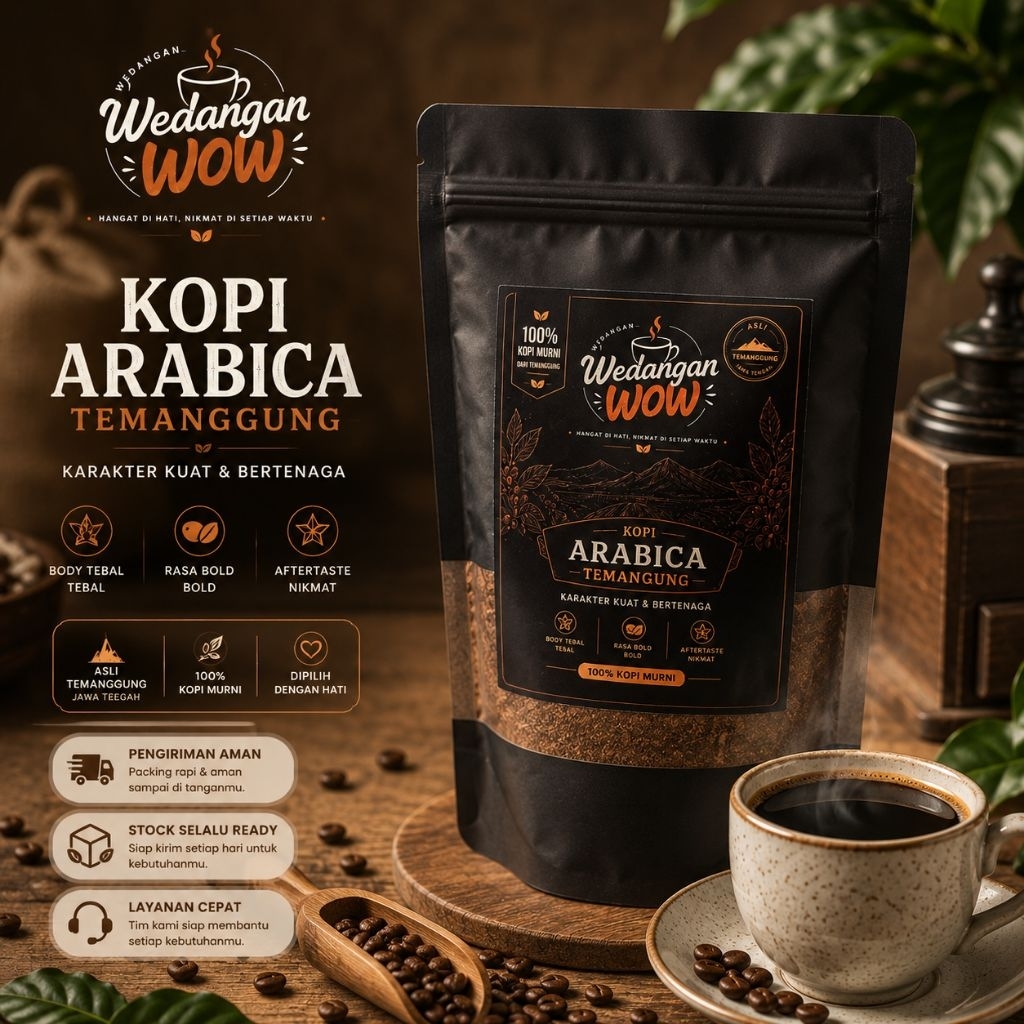 Kopi Arabika Temanggung Honey Proses Biji/Bubuk