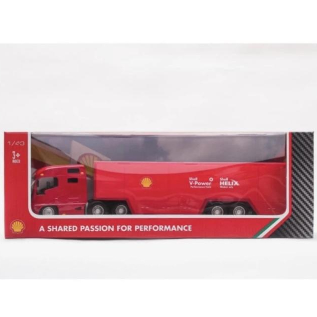 Burago Shell Hauler V-Power Limited Edition Mainan Truck Anak Hauler