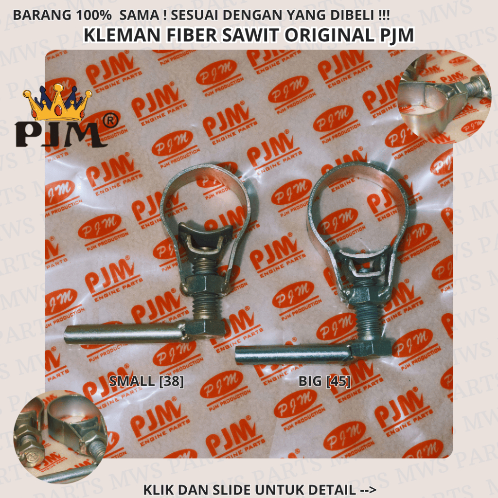 KLEM FIBER SAWIT PIPA BESI FIBER PIBER KLEMAN AGREK EGREK SAWIT UKURAN 38 45 BAHAN BESI PENGUNCI SAM