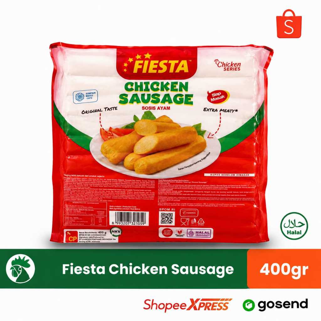 Fiesta Sosis Ayam 400gr | Fiesta Chicken Sausage | Sosis Fiesta
