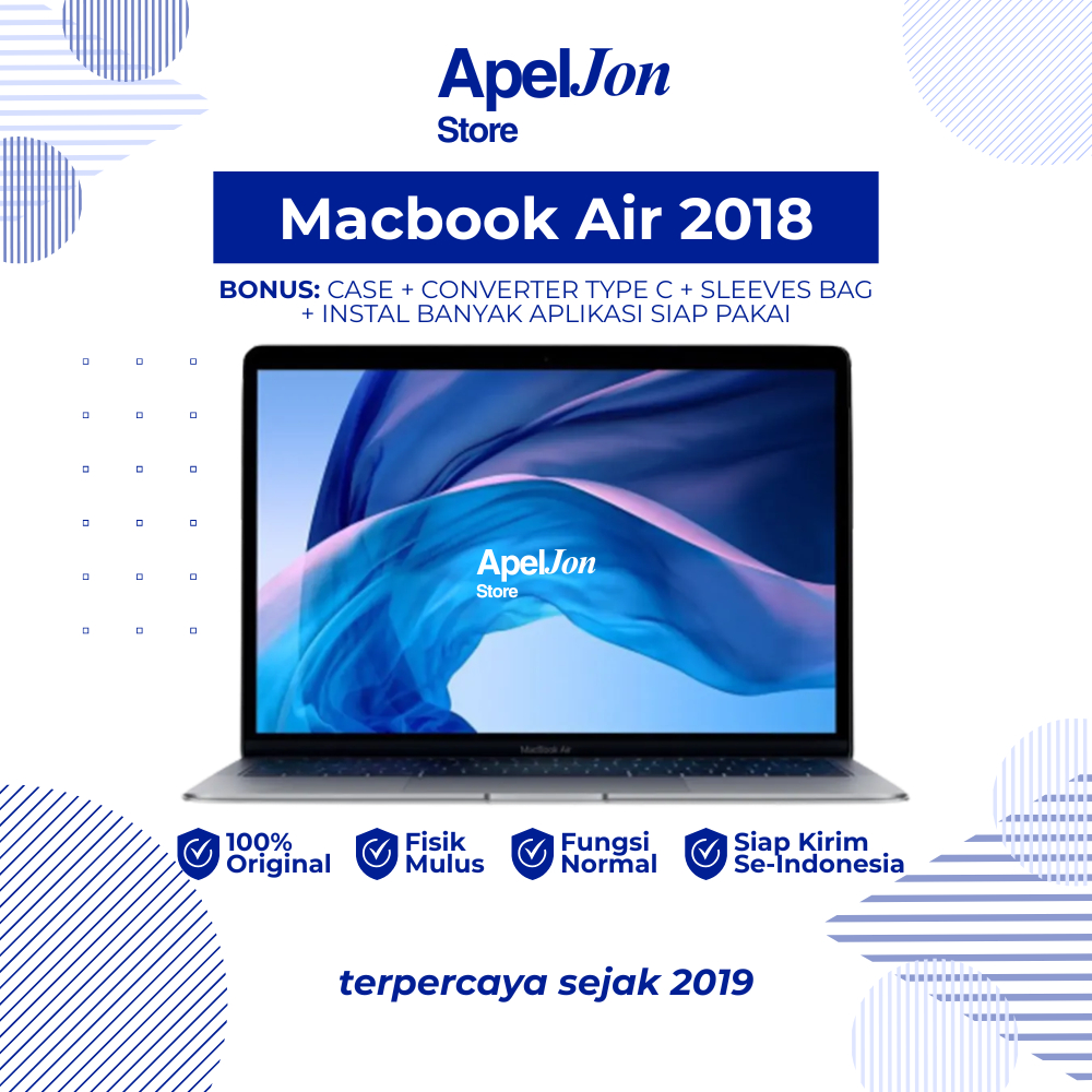 Macbook Air 2018 Intel Second Like New Berkualitas & Bergaransi hanya di ApelJon Store