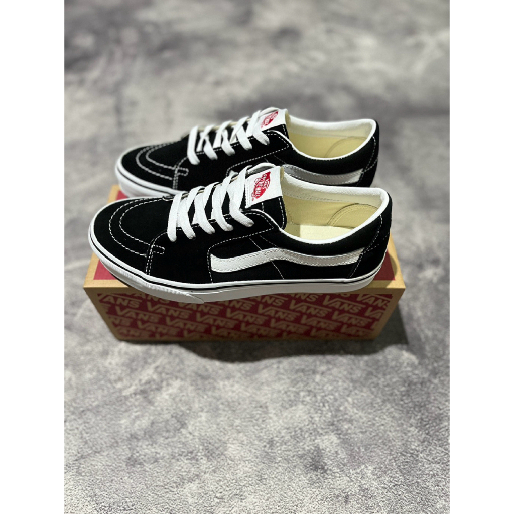 Vans Sk8 Low Black White BNIB Original Resmi