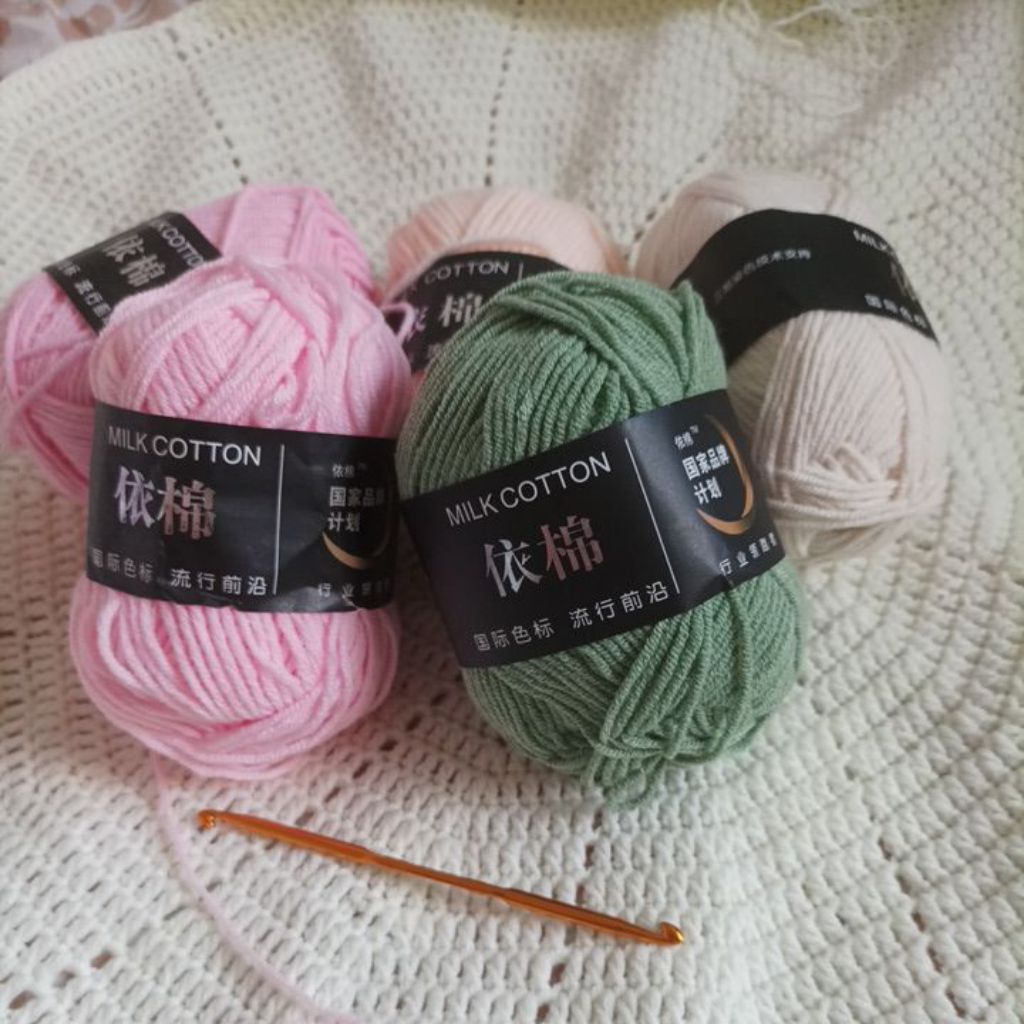 Benang Rajut Milk Cotton Crotchet Yarn