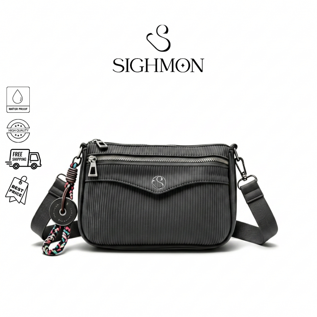 [IVY] SIGHMON - Tas Selempang Dompet Wanita FREE GANTUNGAN Crossbody Bag