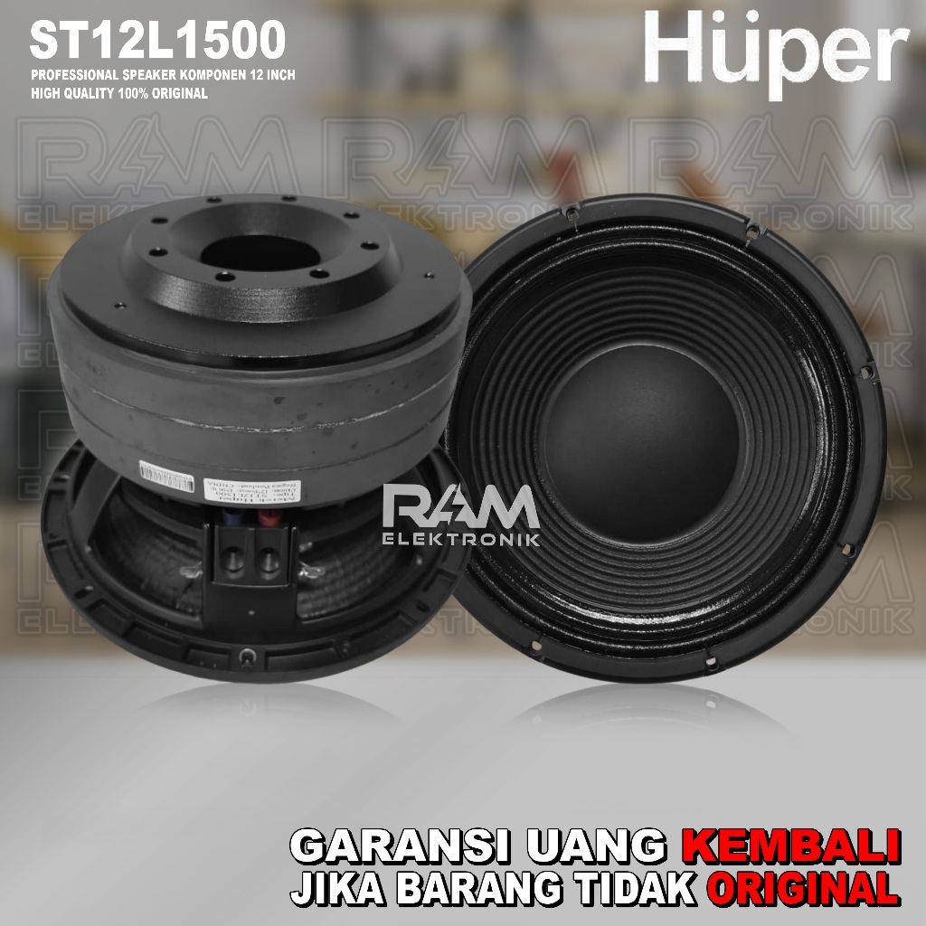 Komponen Speaker 12 Inch HUPER ST12 L1500 | ST12L1500 Triple Magnet Original