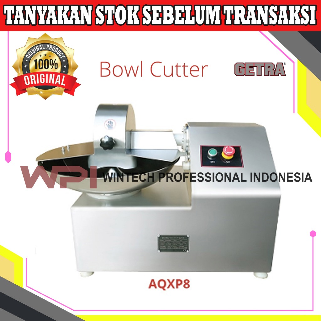 Getra AQXP8 Bowl Cutter - Mesin Untuk Memotong Daging Skala Besar - Mixer Adonan Bakso Mesin Giling 