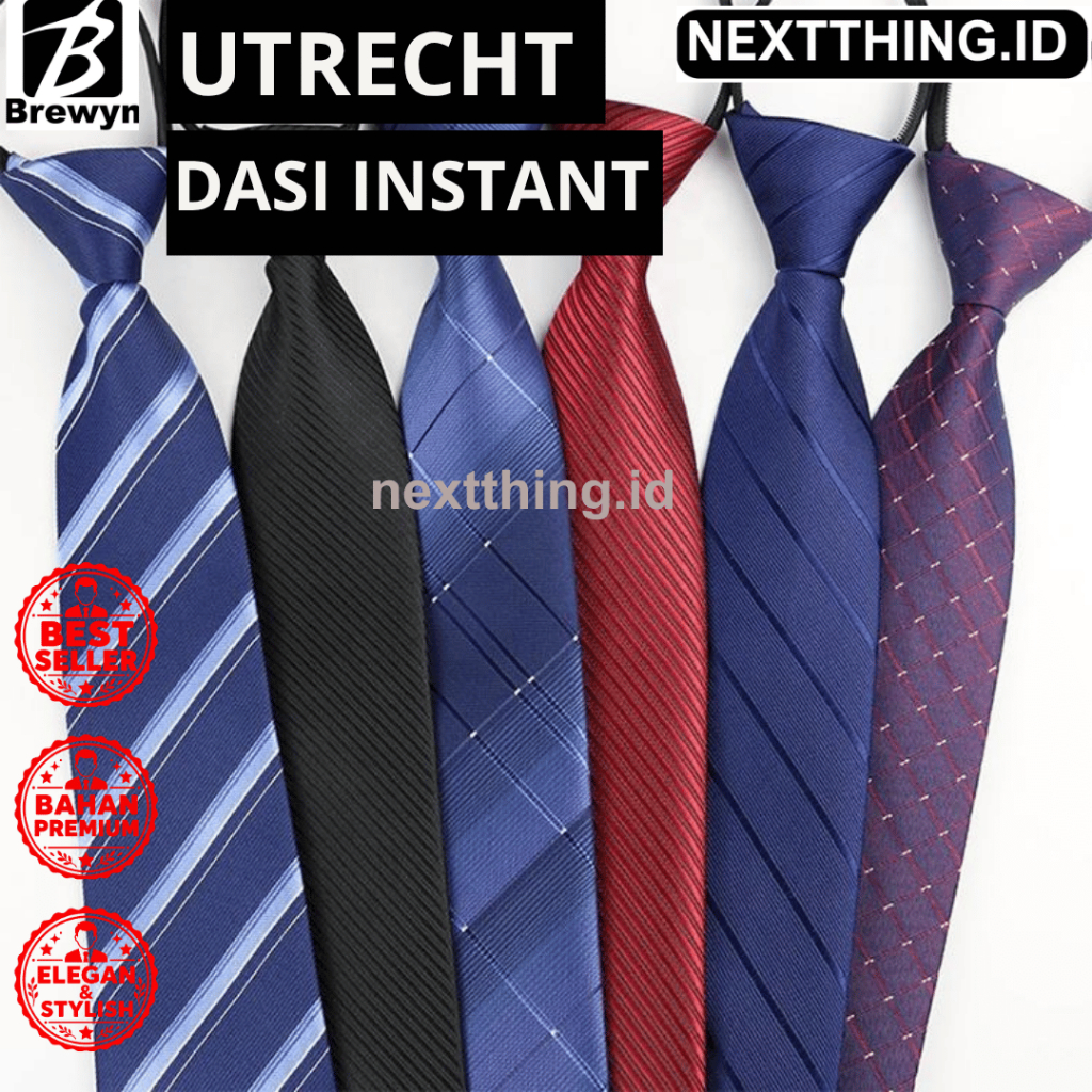 NEXTTHING.ID - [BREWYN] UTRECHT DASI INSTANT 7,5CM dasi pria dasi wanita dasi kantor dasi instant
