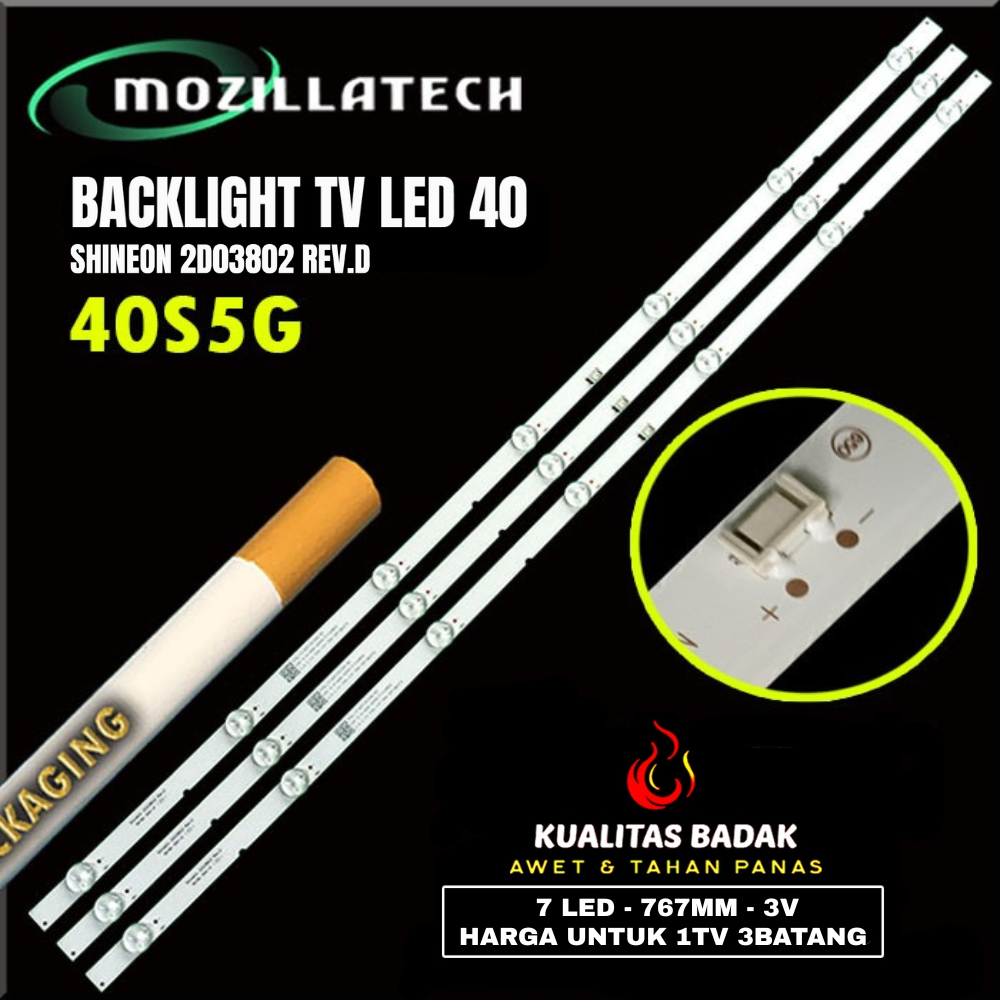 BACKLIGHT TV COOCAA COCAA COOCA 40S5G 40 IN INCH SHINEON 2D03802 REV.D