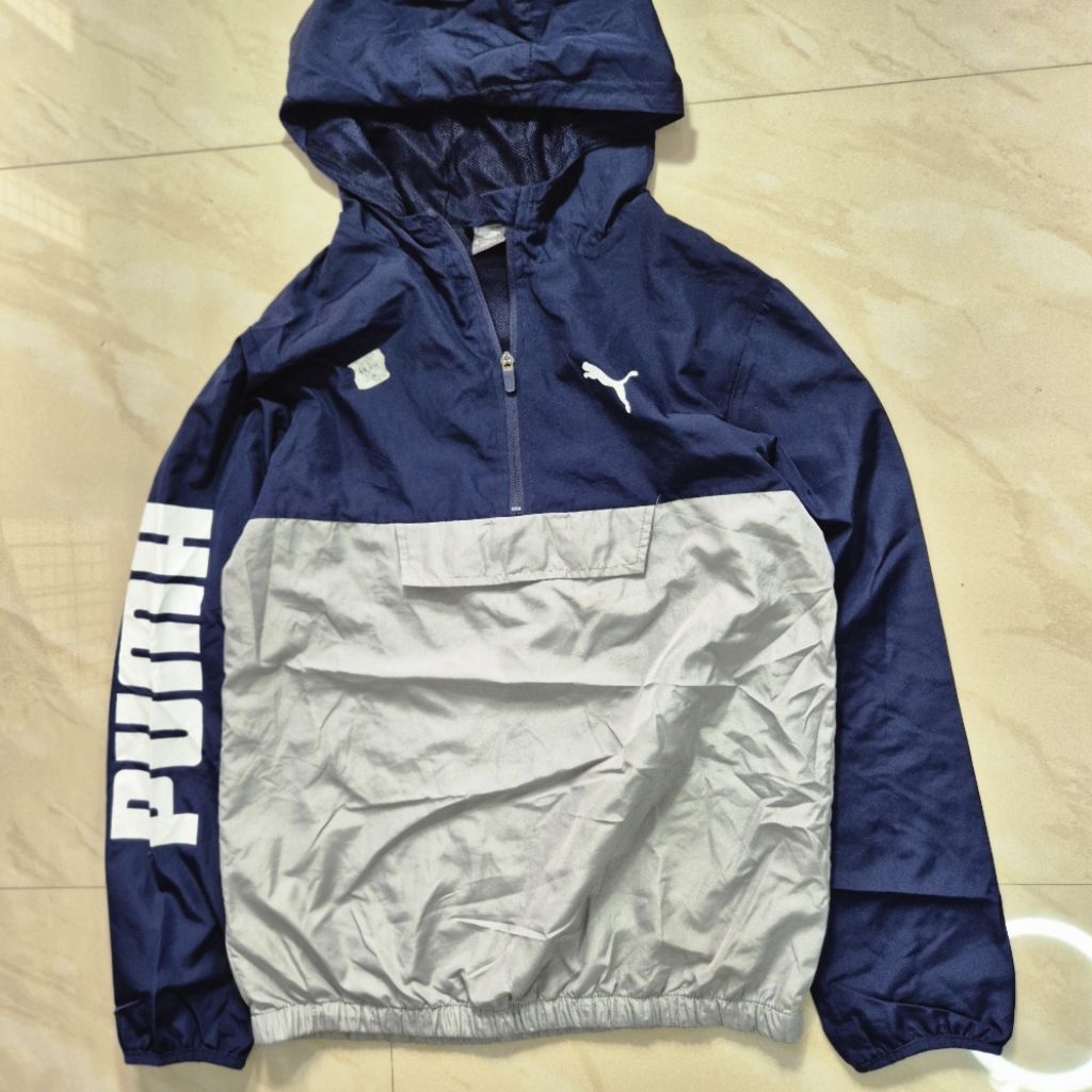 Puma Pocket Center Big Logo Parasut Jacket Full Tag Windbreaker Tipis