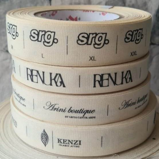 label katun import Min.100 pcs/custom desain/label katun import/label satin putih,Label hijab/Label 