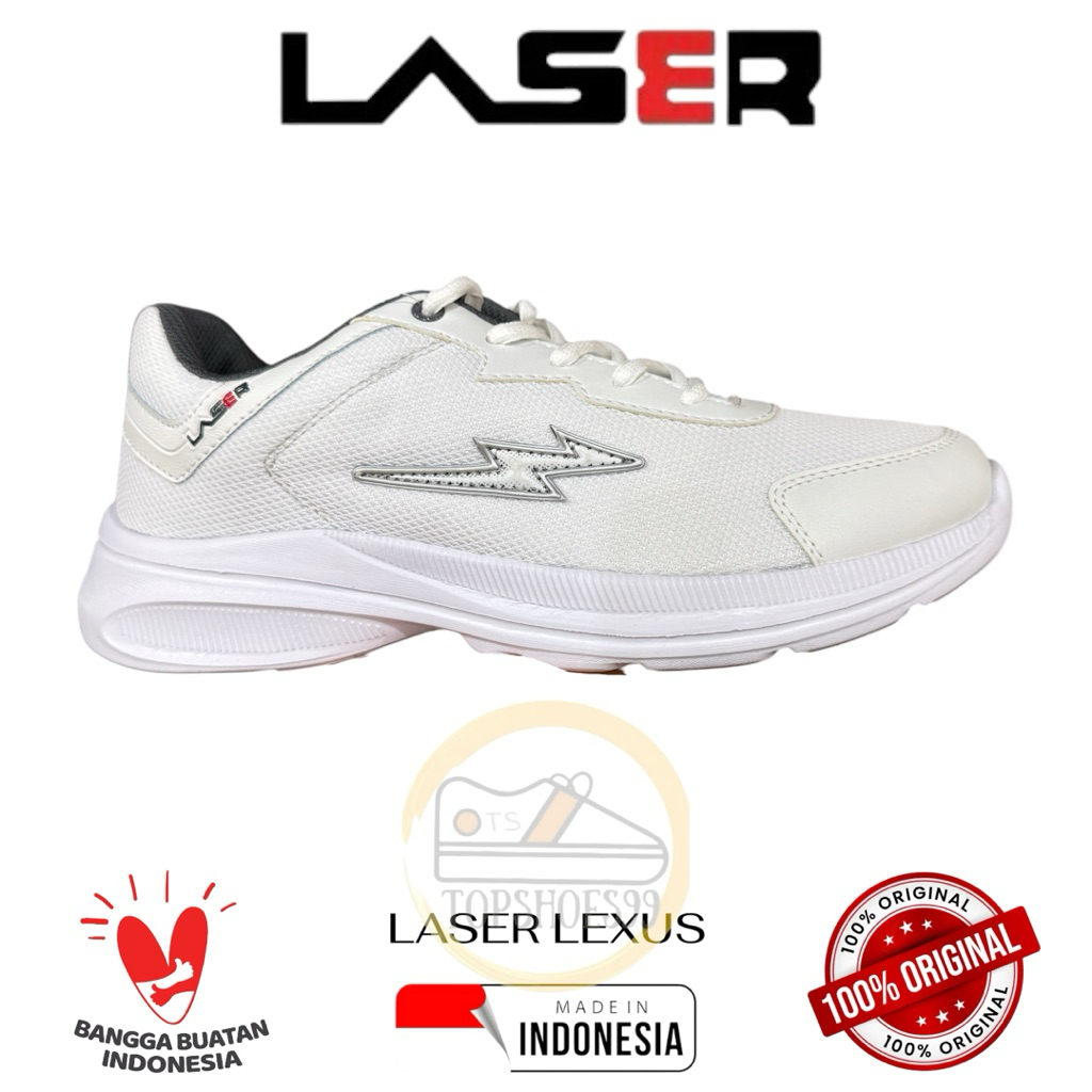 SEPATU OLAHRAGA LASER LEXUS PUTIH - SEPATU RUNNING NEAKERD