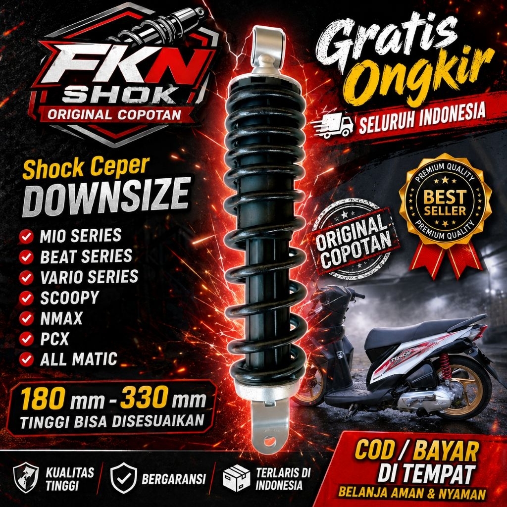 Shock Downsize Matic Ceper Beat Vario Mio all motor matic CEPER