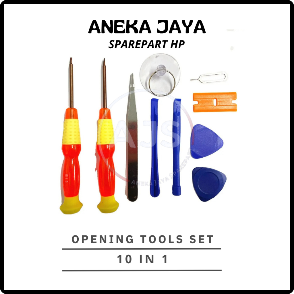 ALAT SERVICE HP MOBILE LCD OPENING TOOLS SET OBENG + PINSET / TWEEZER